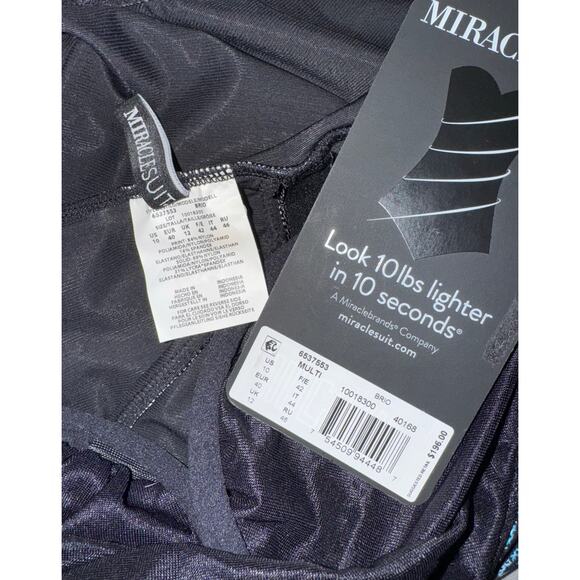 Miraclesuit Paillette Brio Printed One Piece Swimsuit Size US 10 NEW - Picture 8 of 8